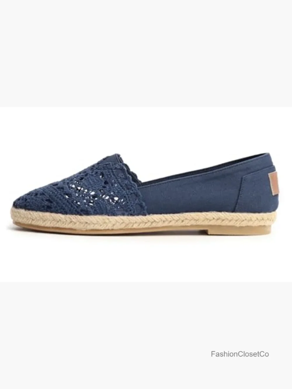 Crochet Espadrilles Slip On Flats Comfort Breathable Walking Shoes